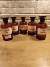 5 antike Apothekergläser
