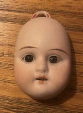 sehr schöner Puppen-Kopf Biskuit-Porzellan Glasaugen antik Uralt