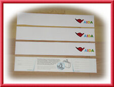 AIDA Kofferanhänger Sticker 4 Stück Schiffe Reederei unbenutzt bb