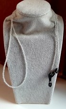 Funkelnde Brillenkette aus Weißer Topas*.