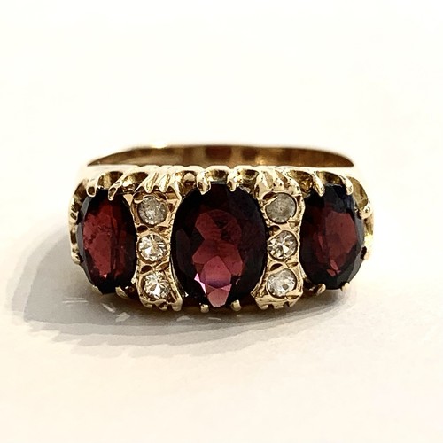 Granat ring gold - ring, 9
