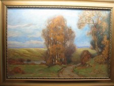 OTTO HEINRICH ENGEL Gouache / Pastell  "Strandweg Dünen" SEHR SELTEN