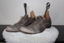 WE-ARE Designerschuhe Herren, Größe 41, Leder, Grau Old Used Made In Italy
