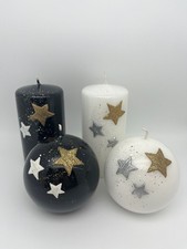 Stumpenkerze Kugelkerze Sterne