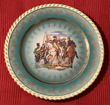 K&A Krautheim Selb Bavaria, 1920er Sammlerteller Napoleon nach Werk v. E. Vernet