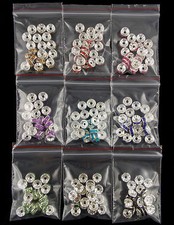 20 Strass-Rondelle verschiedene Farben Strass Rondelle Schmuck basteln