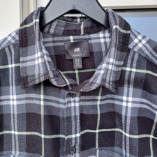 "H & M REGULAR FIT" Herren Hemd Flanell Gr. M NEUwertig - Maße in Bechreibung
