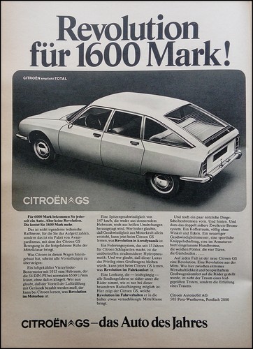 Citroen originale werbung - citroen, gs