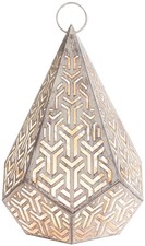 LED-Laterne Pyramide Flammeneffekt Exotische Lichteffekte drinnen Deko B-WARE