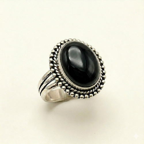 Schwarzer onyx edelstein - schwarzer,