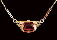 Collier Gold-Double Art deco