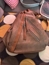 Damen Rucksack Braun Kunstleder 30x17x33 Neu