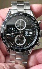 Tag Heuer Carrera Calibre 16 Armband Chronograph  CV2010 Schwarz / Edelstahl