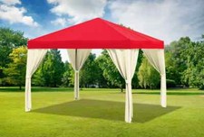 Gartenpavillon 3x3m pvc rot - pvc,