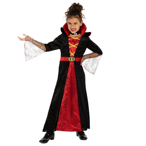 Rotes vampirin kinder kostüm - vampirin,