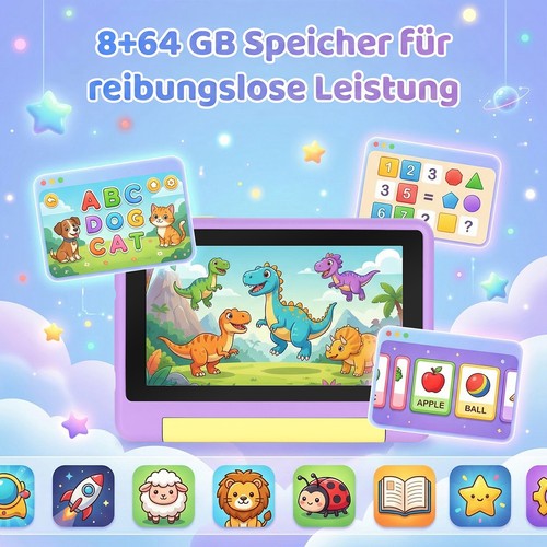 64gb kinder tablet zoll - kinder,