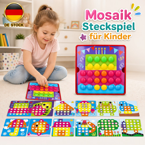 Knopf puzzle mosaik steckspiel - knopf,