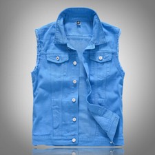 Herren Jeans Weste Top