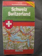 alte Landkarte Schweiz  "Schweiz Switzerland"  ca. 1980