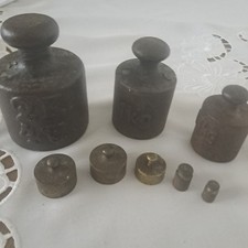 9 ALTE ANTIKE Marktgewichte