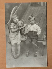 Postkarte AK Foto Kinder STEIFF Vorkrieg Teddy Teddybär F3