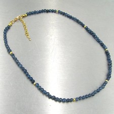 fabelhafte Saphir-Kette Halskette Collier D-4mm