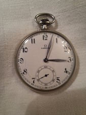 Omega Hr. Taschenuhr, Metall