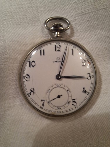 Omega taschenuhr metall - omega, hr.