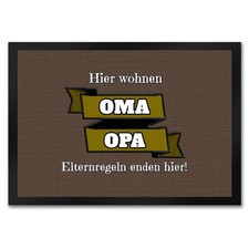 Fußmatte in 35x50 cm Hier