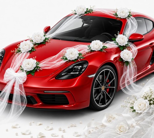 Autoschmuck hochzeit set mit - autoschmuck,