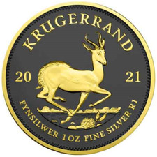 1 UNZE 999 SILBER - AFRIKA KRÜGERRAND / SPRINGBOCK - SILBERMÜNZE - SILBERBARREN 