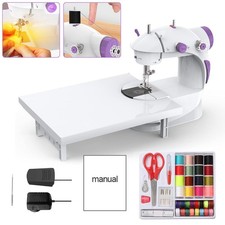 Mini Nähmaschine Reisenähmaschine mit Verlängerungstisch für Kleidung Vorhänge