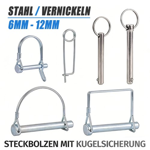 Steckbolzen mit kugelsicherung - steckbolzen,
