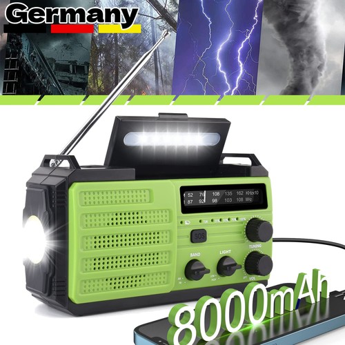 Solar handkurbel radio - solar, 8000mah