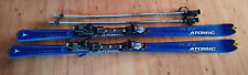 Atomic Ski 170 cm + Bindung + Stöcke 120 cm - Abfahrt - blau