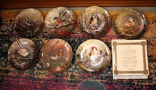 TIRSCHENREUTH Bavaria "Unsere kleine Vogelwelt" 7 Sammelteller je Ø 19,5 cm