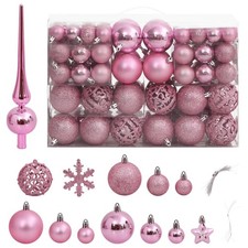 112x Weihnachtskugel Set Christbaumkugel Weihnachtsdeko Baumschmuck Polystyrol 
