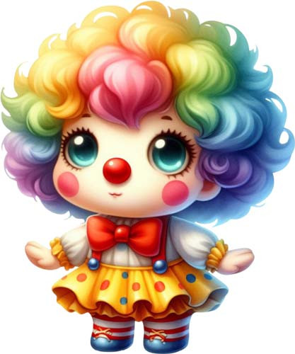 Bunte niedliche baby clown - bunte,