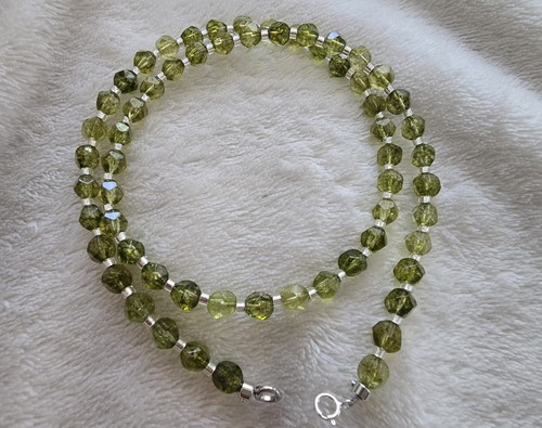 Peridot edelstein halskette - edelstein,