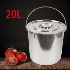20 Liter Kochtopf Suppentopf Edelstahl Melkkanne Milcheimer K??chenutensi 360mm