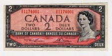 KANADA Banknote 2 DOLLAR 1954