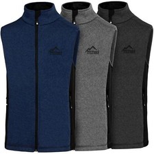 Herren Strick-Fleeceweste mit Reißverschlusstaschen Winterweste Arbeitsweste