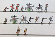 Zinnflachfiguren: uralte Figuren - Indianer und Afrikaner , 28m