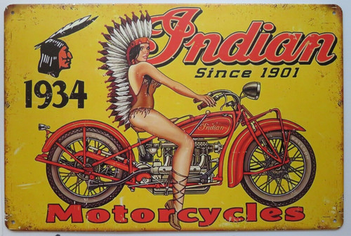 Blechschild indian - blechschild,