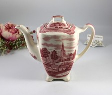 England Keramik - Kaffeekanne / Kännchen red 0,40 L. Stratford-on-Avon in 1790