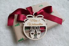 Mein 1. Weihnachten - Baby-Meilenstein - Weihnachtsbaumschmuck (personalisiert)
