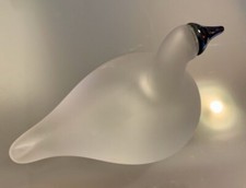 Lumihanhi Schneegans Snow Goose Sign O Toikka Nuutajärvi MASSIVGlas Export f USA