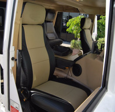 HUMMER H1 1992-2006 IGGEE S.LEATHER CUSTOM FIT 2 FRONT SEAT COVERS 13 COLORS