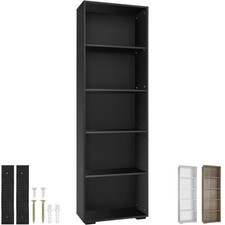 Bücherregal Holz Bücherschrank Standregal Büroregal Regal 5 Fächer 60x30x190 cm