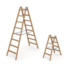 Werner Stehleiter Holzleiter Stufenstehleiter Holz Leiter Doppelleiter bis 2x8
